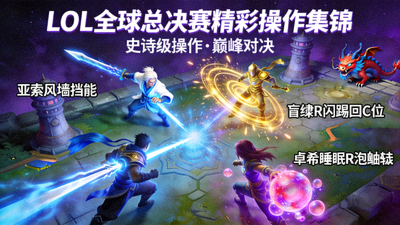 电竞比赛回放集锦视频封面 - LOL全球总决赛精彩操作集锦